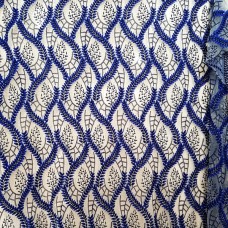 Ткань Сетка с вышивкой (электрик)